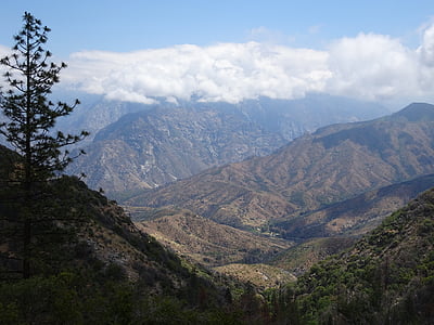 Kraljevi kanjon Nacionalnog parka, planine, Kalifornija, krajolik, Divljina