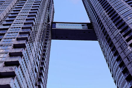 Toronto, architecture, moderne, structure, bleu