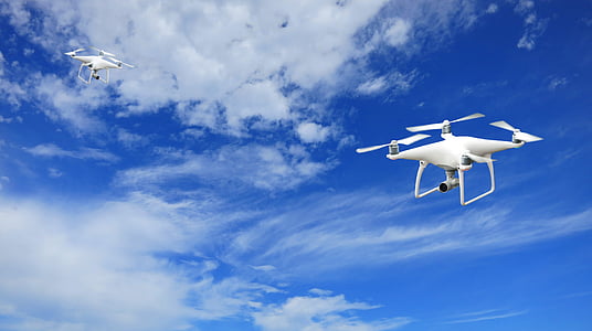 Aerial, Air, avion, appareil photo, nuages, ciel nuageux, drones