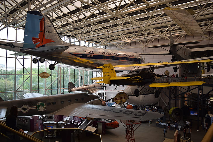 luft og space museum, DC-3, Washington dc, fly, luften kjøretøy, lufthavn, transport