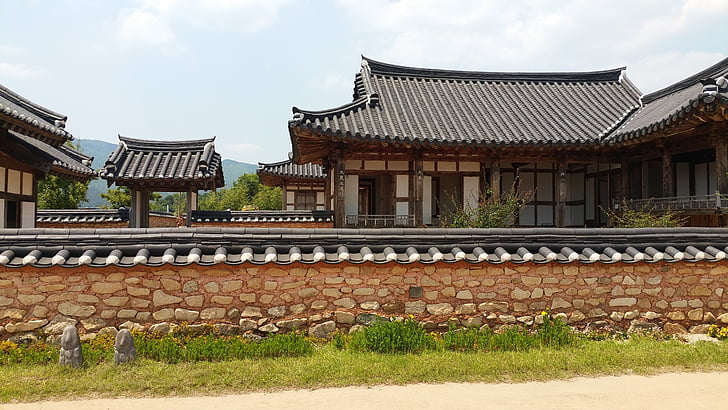 giwajip, clôture, Hanok, Séoul, architecture asiatique, l’Asie, cultures