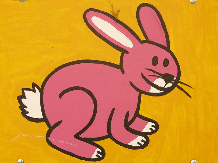 hare, comic, figure, image, paint, cartoon character, drawing