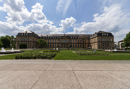 lâu đài, New castle, Stuttgart, kiến trúc, Đức, Đài tưởng niệm, forecourt