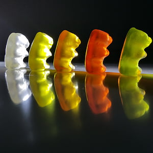 gummibärchen, Gummi αρκούδες, αρκούδα, ζελέ φρούτων, Χάριμπο, εικόνα φόντου