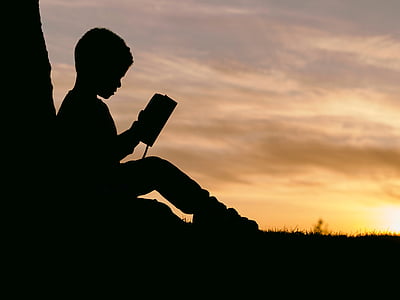 ljudi, čovjek, dijete, dječak, dijete, čitanje, knjiga