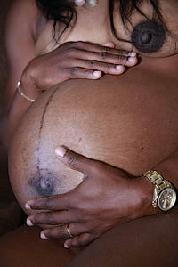 vientre, embarazo, mujer, altavoz, madre, mujer embarazada, mamá