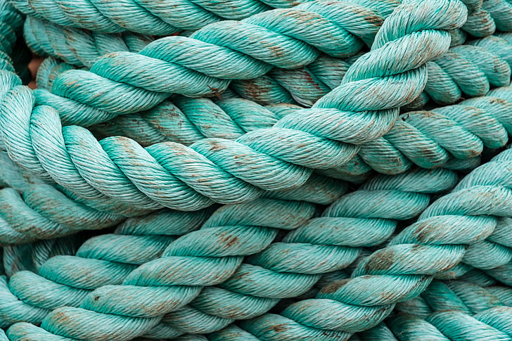 rope, green, synthetic, industrial, equipment, close-up, backgrounds
