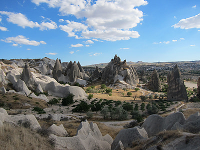 Cappadocia, Thổ Nhĩ Kỳ, hang động, bầu trời, cảnh quan, hoang dã, phong cảnh