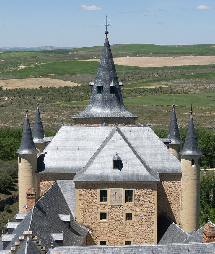 slott, Alcazar, Palace, arkitektur, fästning, Castilla, Segovia
