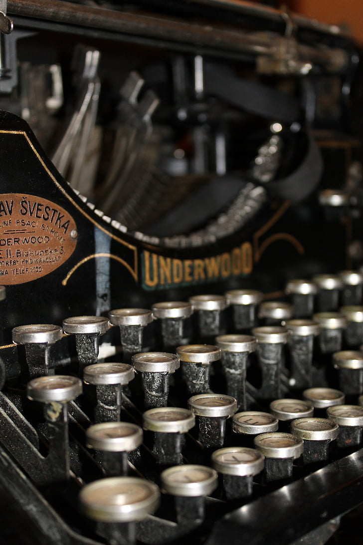 mesin tik, Surat, font, mesin ketik tua, Underwood, Vintage, lama