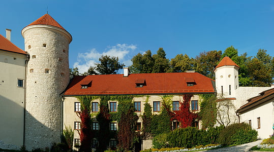 Castle, benteng, abad pertengahan, Monumen, Pieskowa skała, Cracow, Krakow