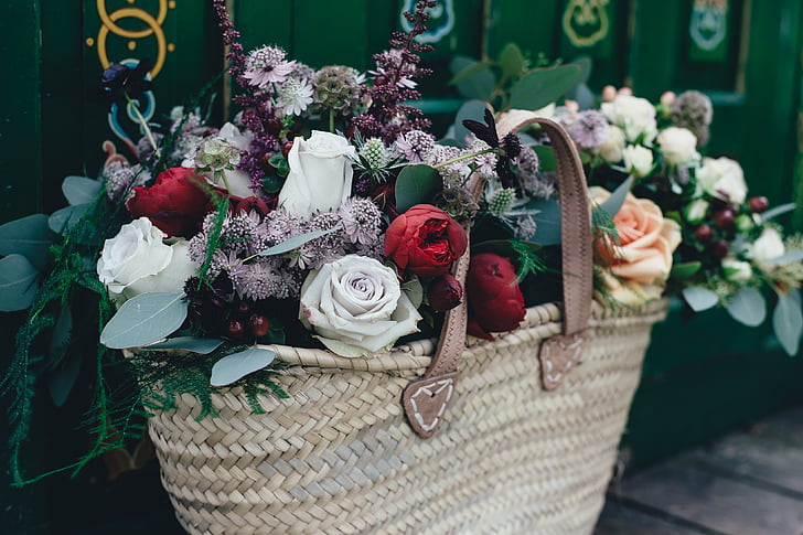 basket, bloom, blossom, bouquet, flora, flower arrangement, flowers