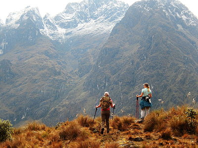 camino del Inca, senderismo, panorama, Inca, Perú, montañas, Wanderer