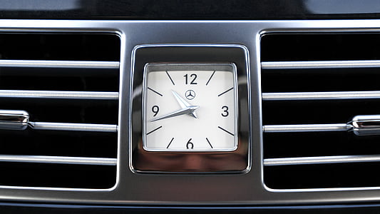 Mercedes, interior, Clock, Mobil, Tampilan, mewah, Desain