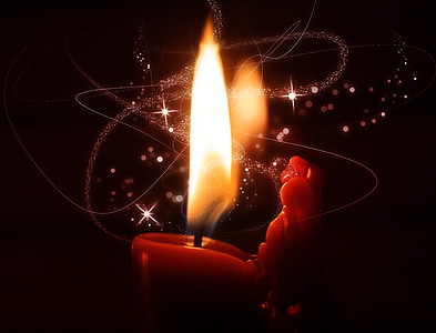 foc, Espelma, Nadal, espurna, estrella, Espelma de color vermell, vermell