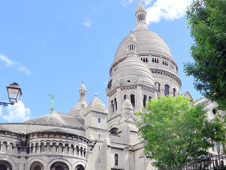 Pariisi, Montmartre, Basilica, Sacred heart, Dome, muistomerkki, historia