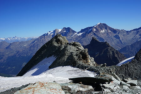 sådd, bergen, schweiziska Alperna, om införande av, naturen, Panorama, Sky