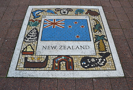 Новая Зеландия, Эмблема команды, флаг, регби, значок, Футбол, команда
