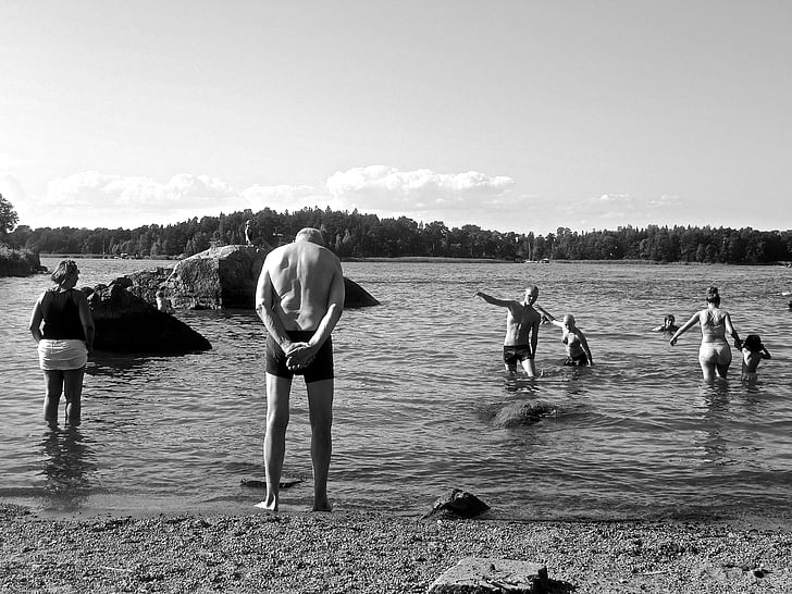 the archipelago, beach, vaxholm, summer, sweden, water