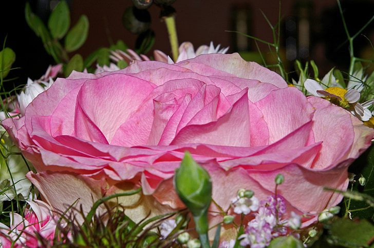 Троянда, букет, квіти, Ваза, Букети, Романтика, рожевий