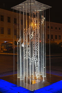 φως expo, φως, τέχνη, διανυκτέρευση, κτίρια, Banská Bystrica, το οποίο, πόλη