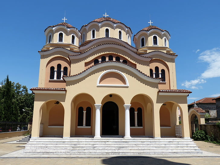 Albanija, skoder, bažnyčia, stačiatikių, religija, kupolas, pastatas