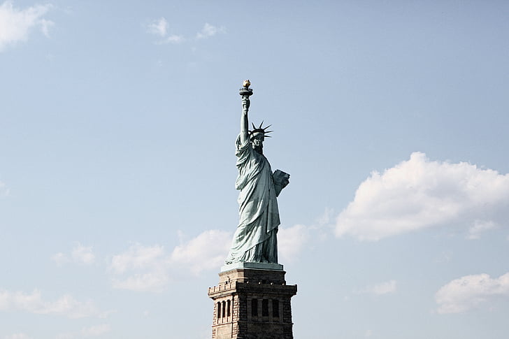 Amerikoje, orientyras, Manhattan, Niujorkas, laisvės statula, Jungtinės Amerikos Valstijos, Jungtinės Amerikos Valstijos