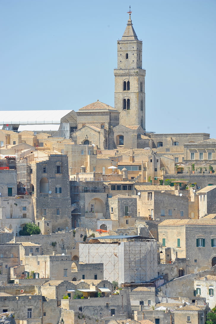 Matera, Italien, staden, resor, byggnaden exteriör, arkitektur, inbyggd struktur