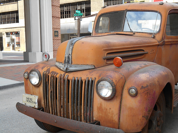 lastbil, antik, køretøj, retro, rusten, Classic, pickup