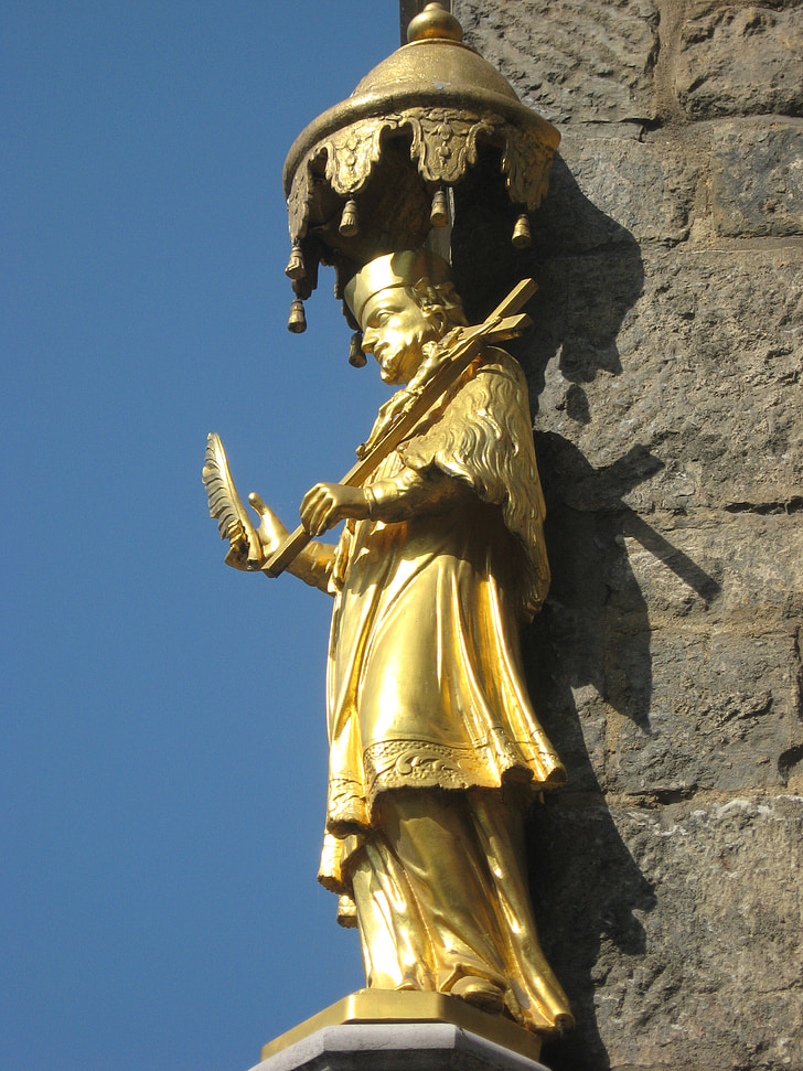 Aachen, skulptur, guld