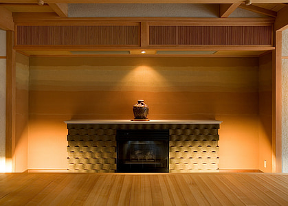 Japonsko, pokoj, budova, Architektura, světla, osvětlení, interiér