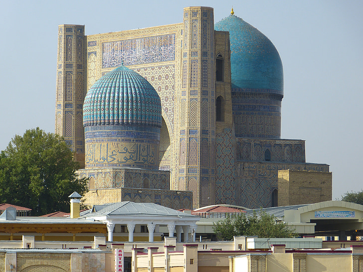 bibi xanom, Moscheea, Samarkand, Uzbekistan, clădire, mare, puncte de interes