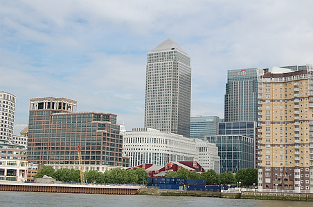 Lontoo, City, Canary wharf, Tower hamlets, arkkitehtuuri, kaupunkien kohtaus, pilvenpiirtäjä