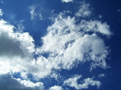 ουρανός, σύννεφα, μπλε, φως, καιρικές συνθήκες, χρόνος, DOM