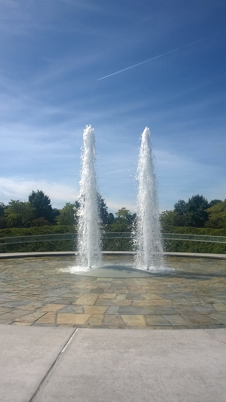 water, fountains, fountain, flowing, summer, nature, outdoor