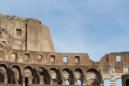 Roma, Itália, ruínas, Coliseu, Coliseu, arquitetura, Anfiteatro