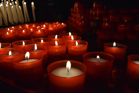 žvakės, bažnyčia, katedra, Como, Lombardija, Italija