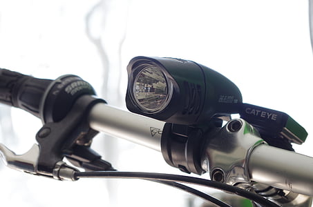 velosipēds, stūres ragi, gaisma, priekšējo lukturu, velosipēdu