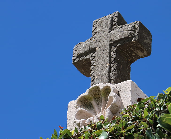 Cross, skulptur, sten, arkitektur, Canterra, kristna, kyrkan