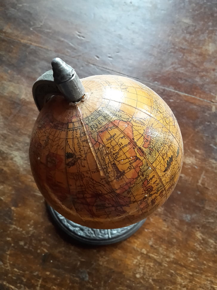 terrestrial globe, jorden, planet, karta över världen