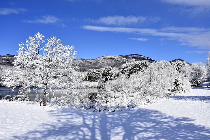 snö, vinter, landskap, december, berget scen, februari, natursköna