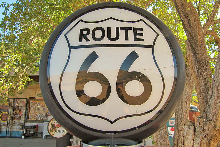 Route 66, Spojené státy americké, Amerika, matku silnici, štít, dálnice, Pamětní deska