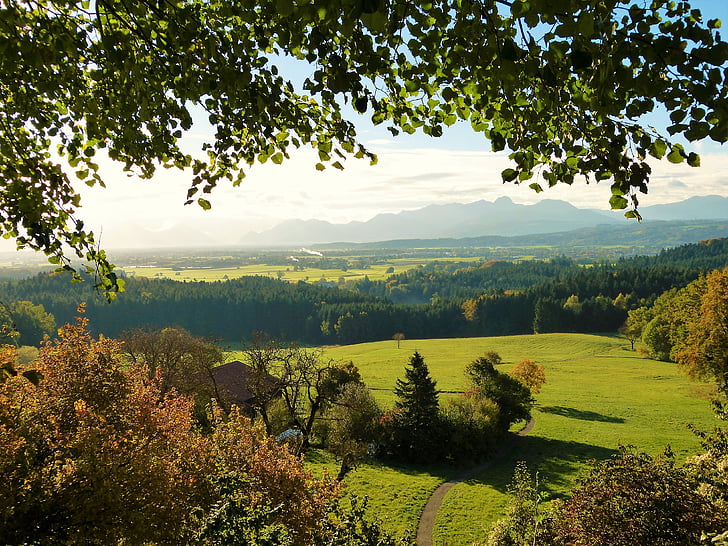 autumn, landscape, beautiful view, mountain range, alpine, panorama, nature