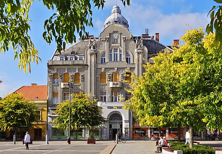 Hungria, Szombathely, edifício, velho, arquitetura