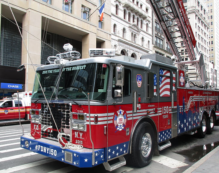 tulekahju, sinine valgus, tulekahju veoauto, Ameerika Ühendriigid, trusk, veoauto