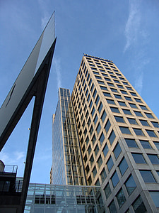facade, glass facade, skyscraper, mirroring, glass, glass window, discs