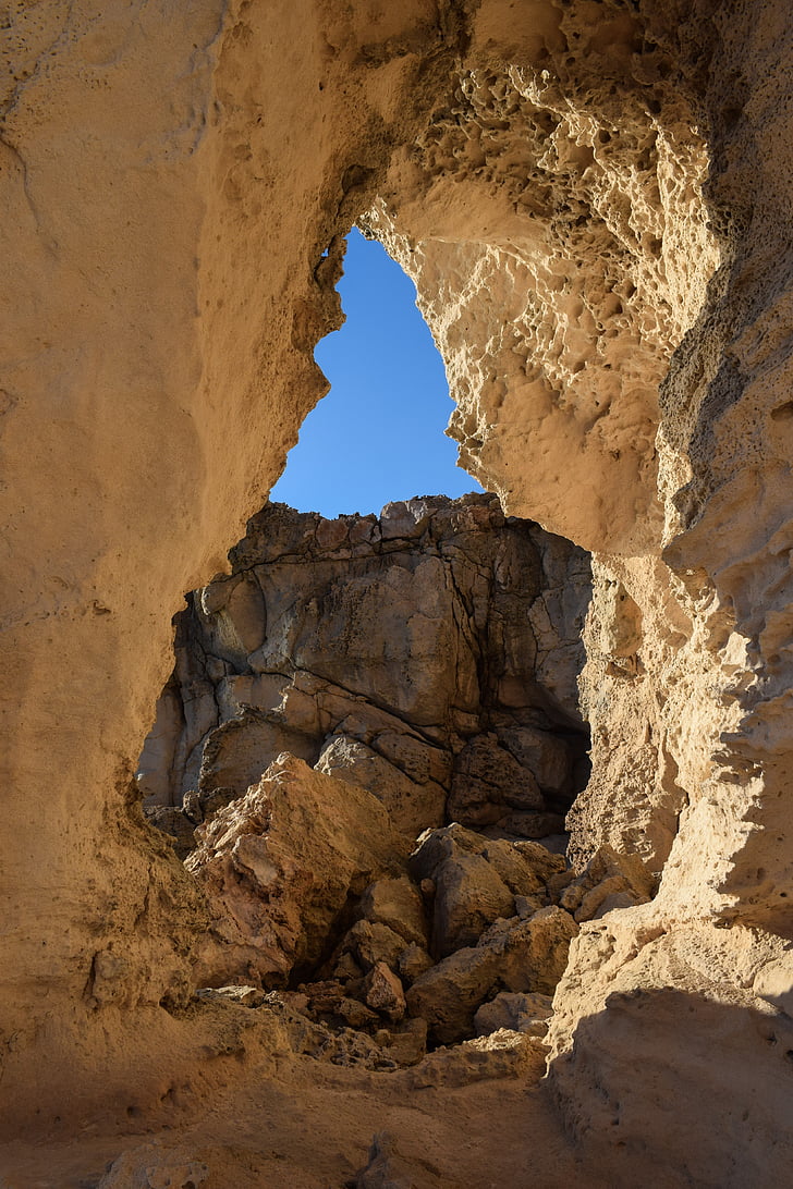erosion, window, formation, geology, nature, cavo greko, national park