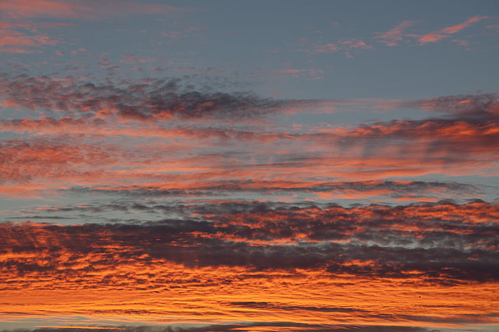 sunset, sky, pink, orange, red, sun, nature