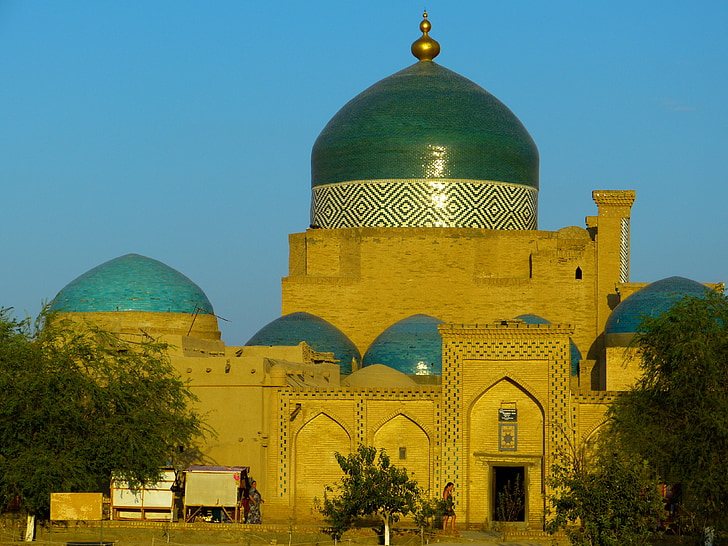 Chiva, kihva, Seznam světového dědictví UNESCO, Muzeum města, abendstimmung, Uzbekistán