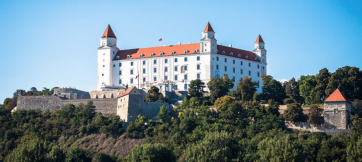 Bratislava, slottet, Slovakia, Donau